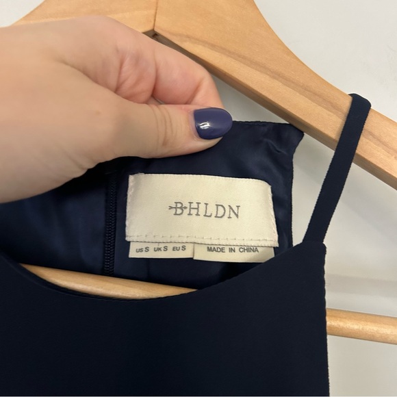 BHLDN Cayenne Midnight Navy Blue High Neck Maxi Dress Gown - Picture 4 of 8